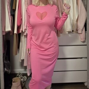 Cyberdog Pink Heart Cutout Dress size XL
